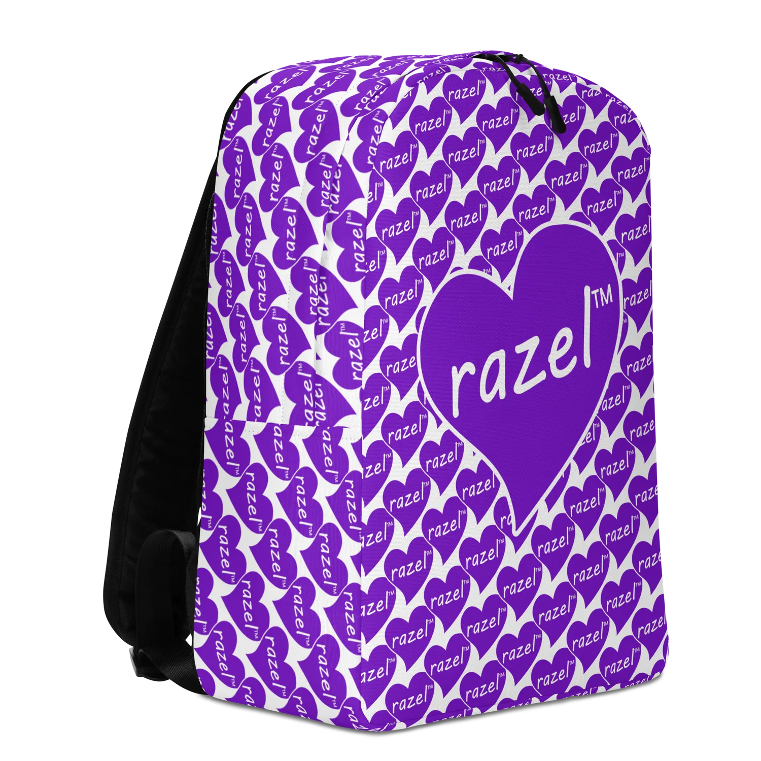 Razel Purple Hearted Motif Minimalist Rugzak 20L