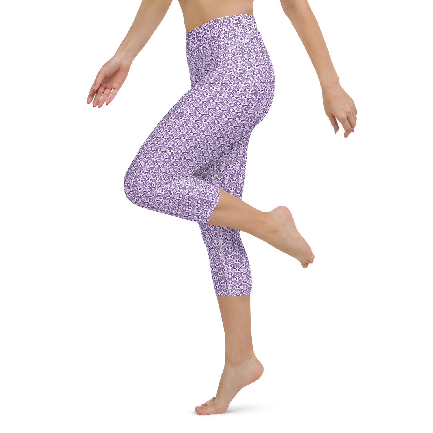 Razel Face Motif Yoga Capri high waist