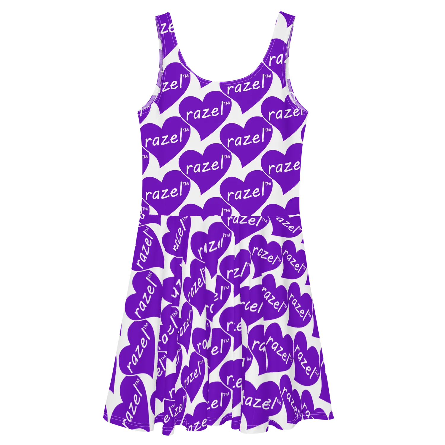Razel Purple Hearted zonnejurk paars stretch