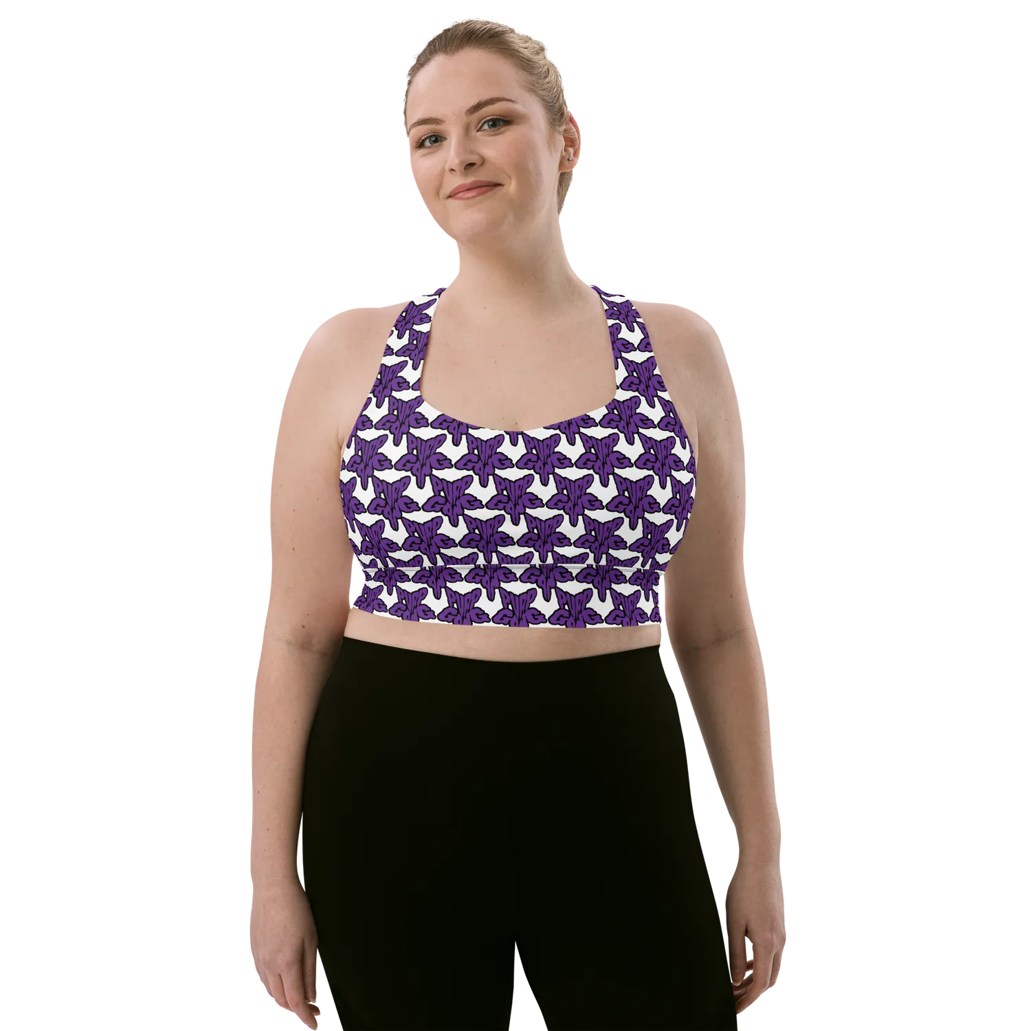 Razel Purp Gang Rock Star Motif crop top zwart sport
