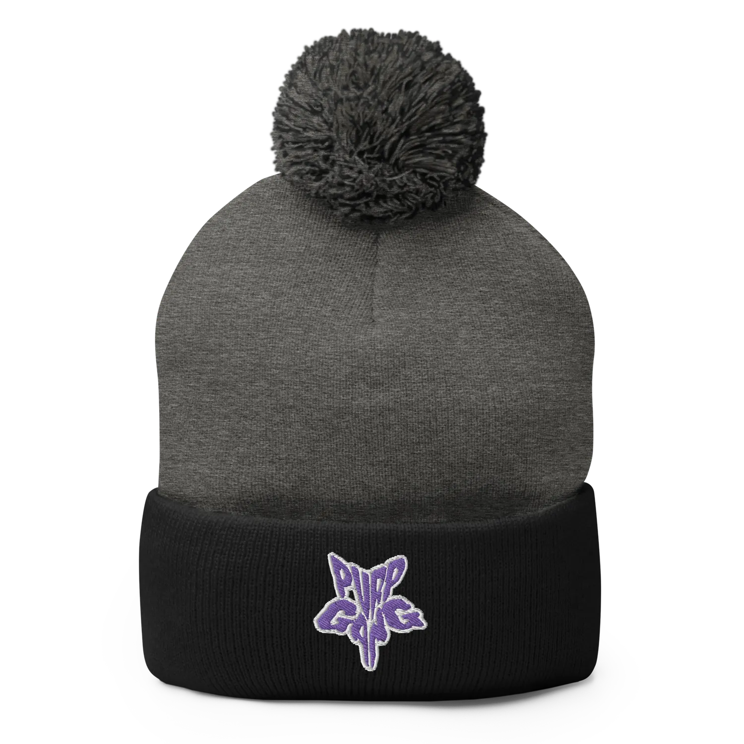 Razel Purp Gang Rock Star beanie zwart pompon