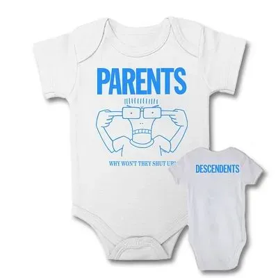 Descendents Parents romper wit baby katoen