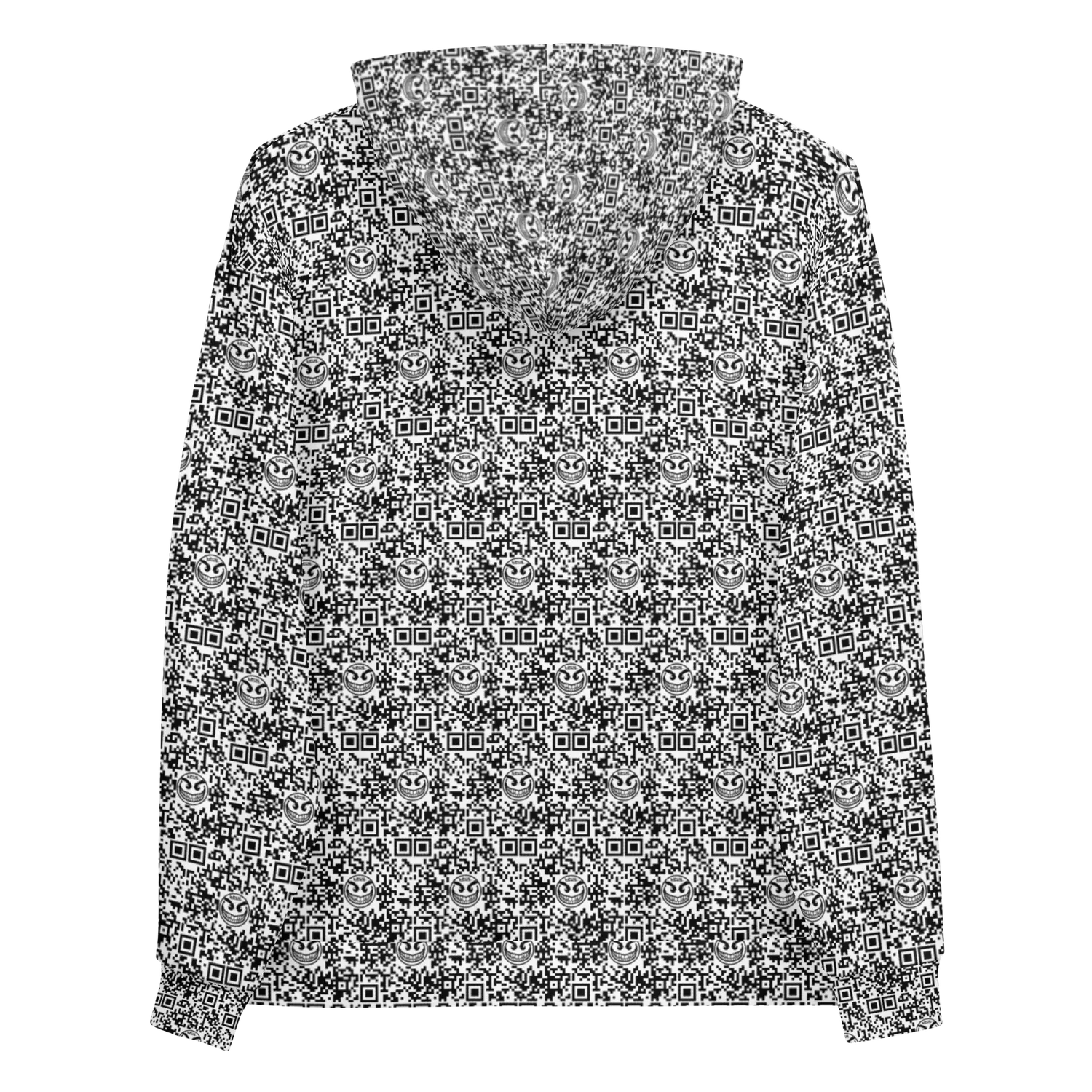 Razel Face QR Code Hoodie met capuchon fleece