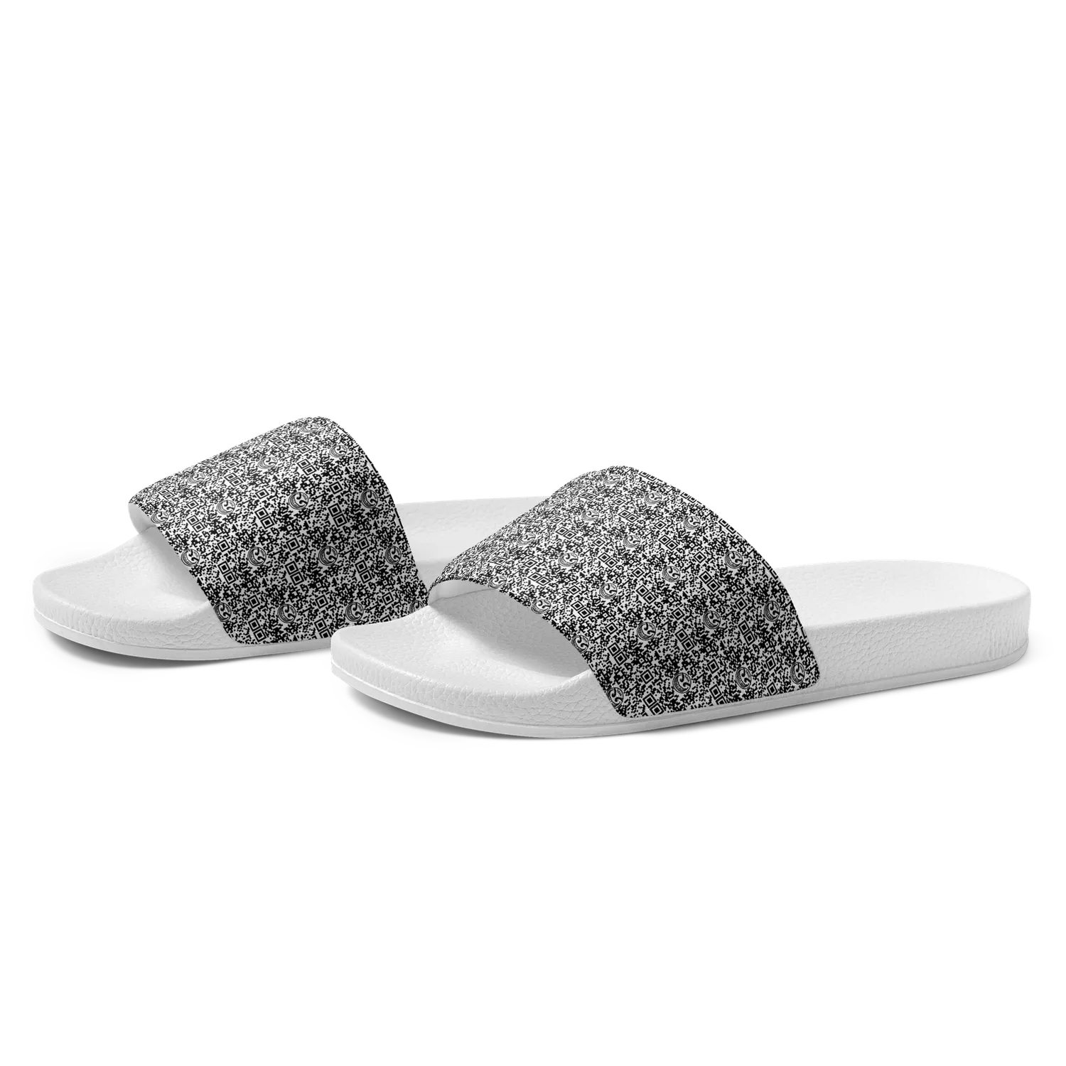 Razel Face QR Code slippers zwart bedrukt