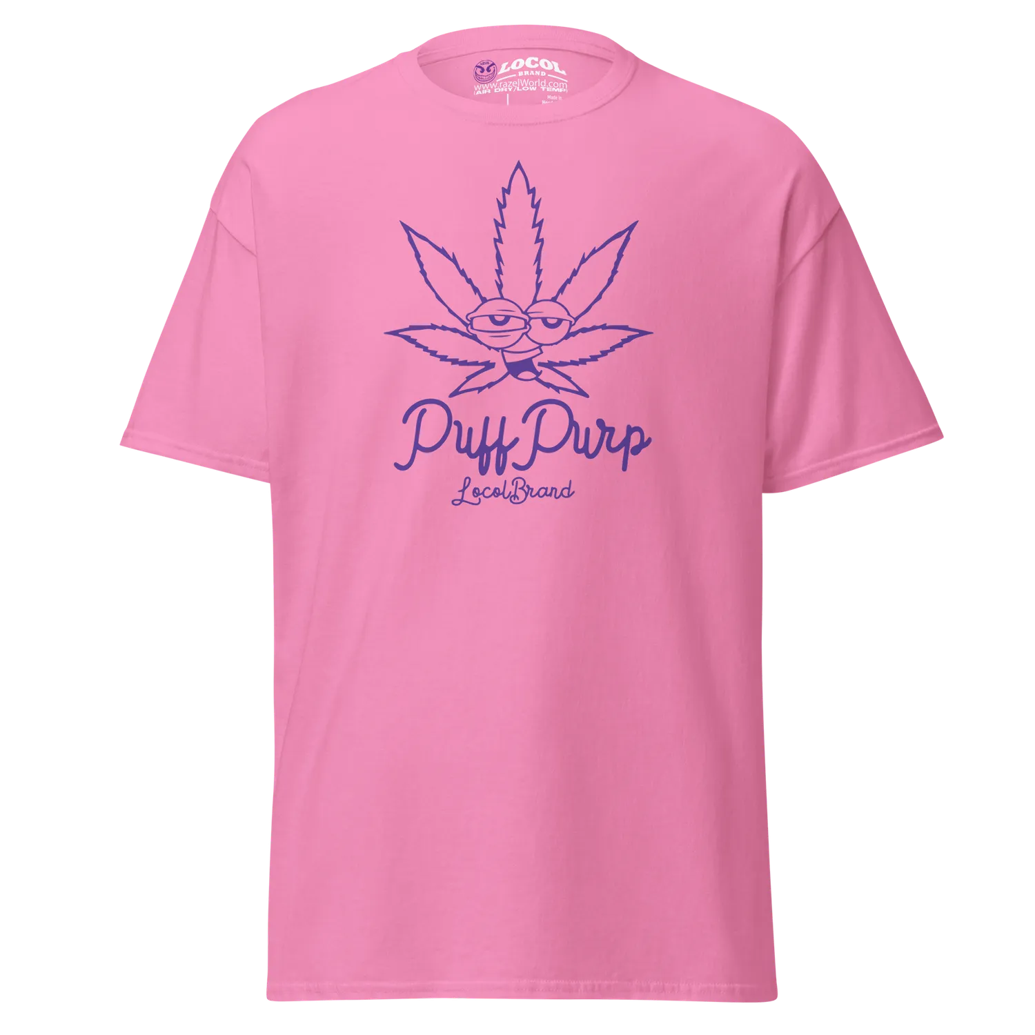 Razel Puff Purp Tee Centered Chest T-shirt katoen