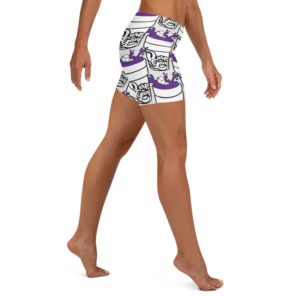 Razel Purp Gang Double Cup shorts zwart stretch