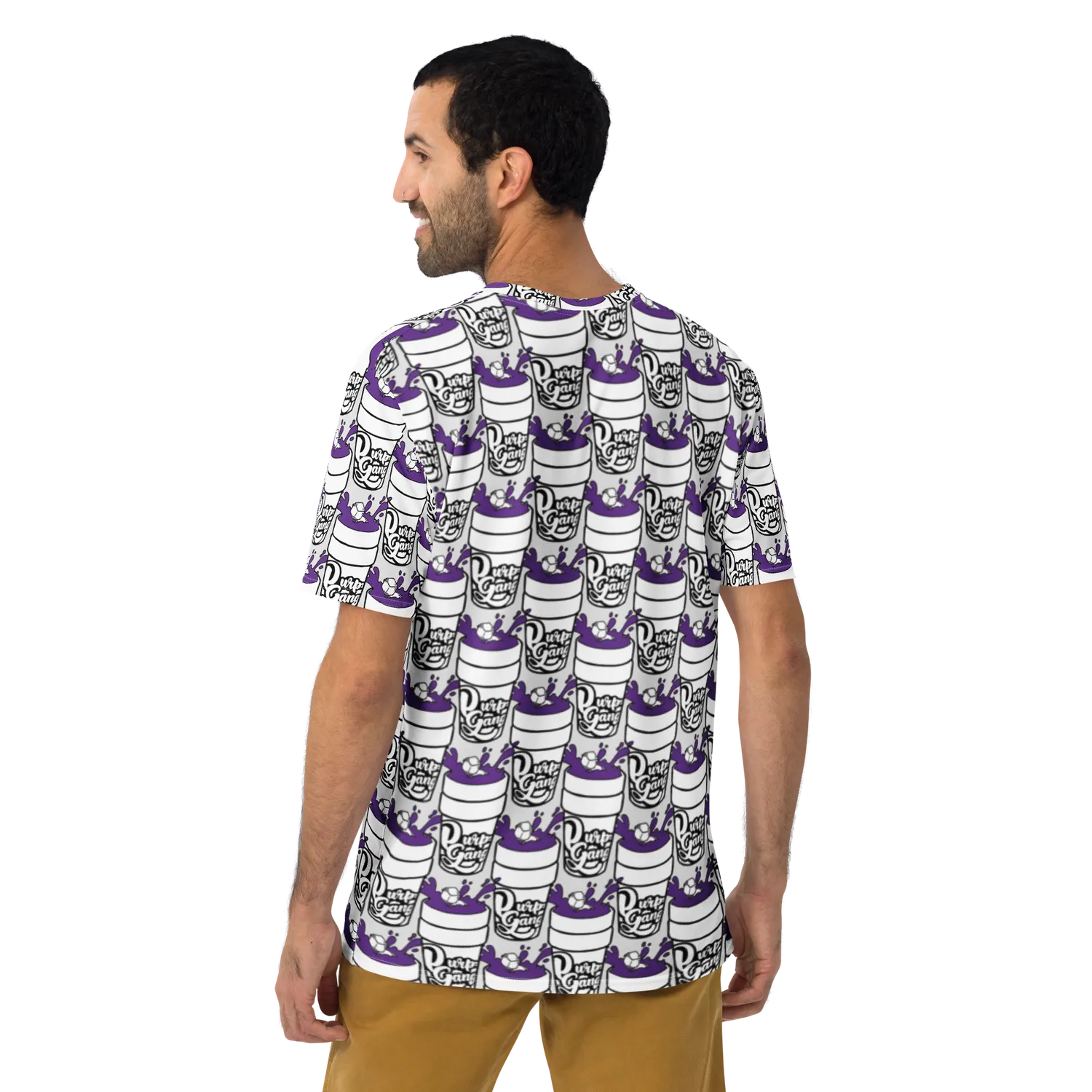 Razel Purp Gang Double Cup Motif T-shirt stretch