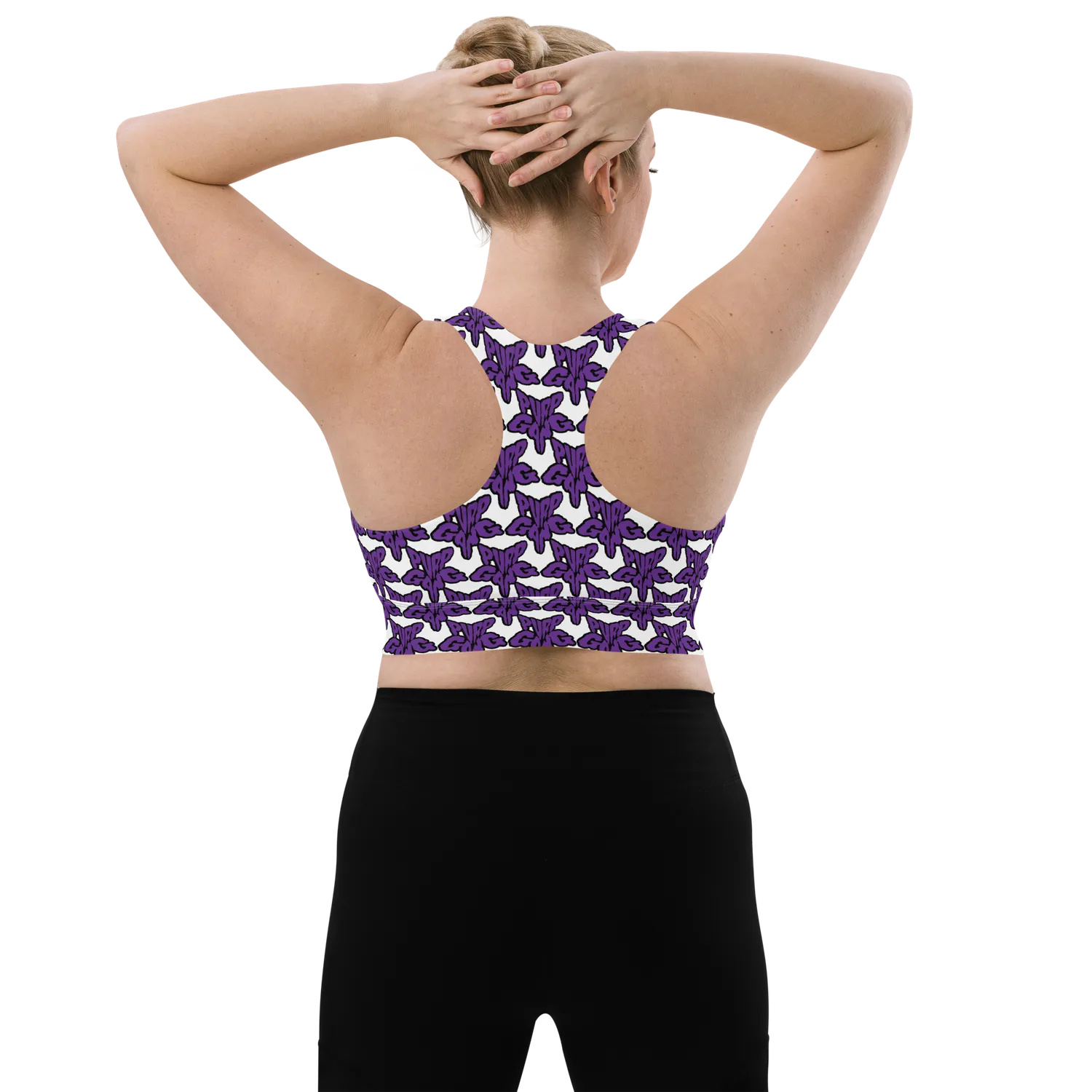 Razel Purp Gang Rock Star Motif crop top zwart sport