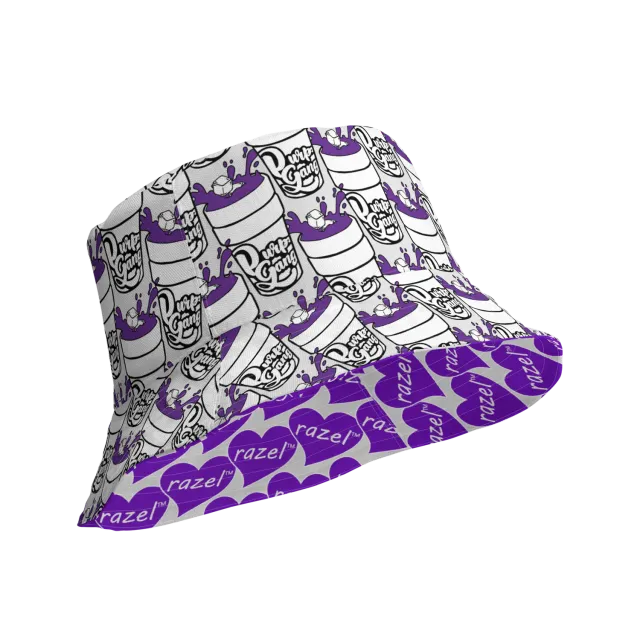 Razel Purp Gang Double Cup bucket hat omkeerbaar