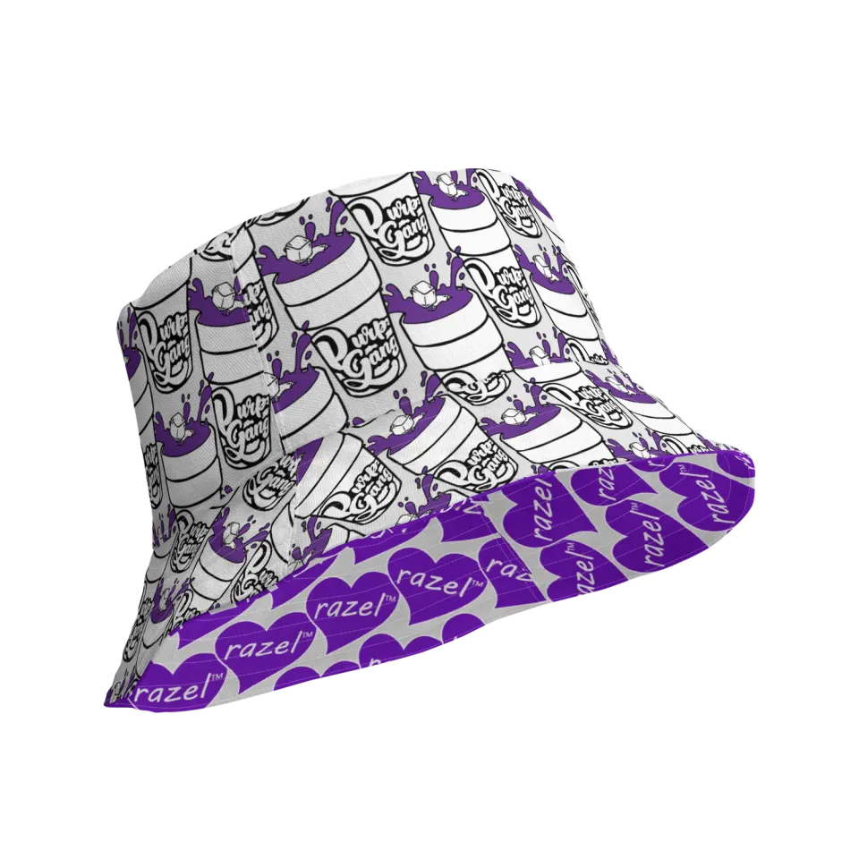 Razel Purp Gang Double Cup bucket hat omkeerbaar