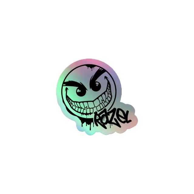 Razel Gang Drip Face holografische sticker vinyl