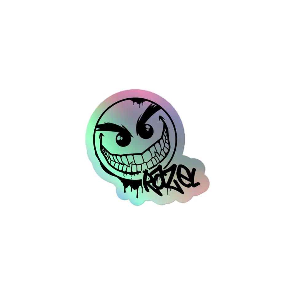 Razel Gang Drip Face holografische sticker vinyl