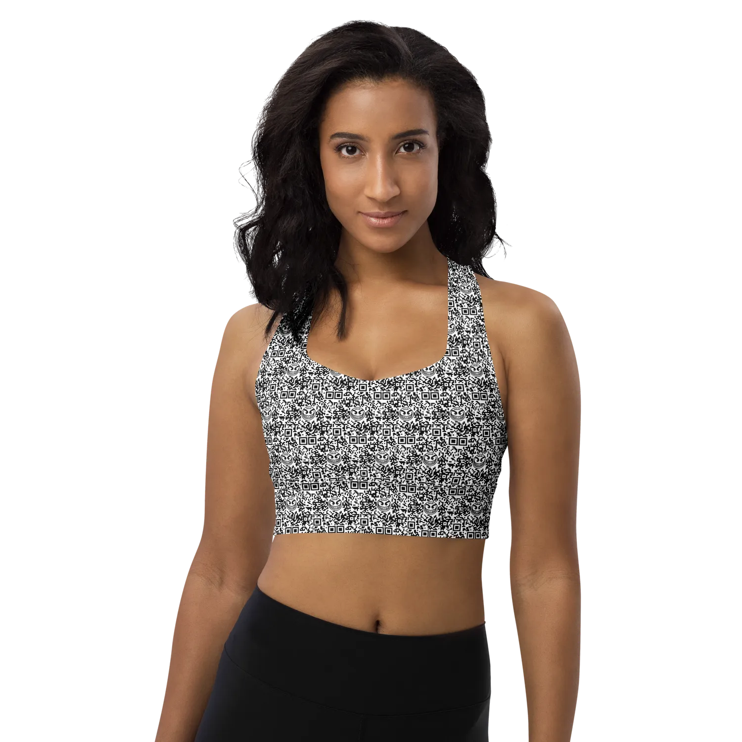 Razel Face QR Code crop top sporttop maat M