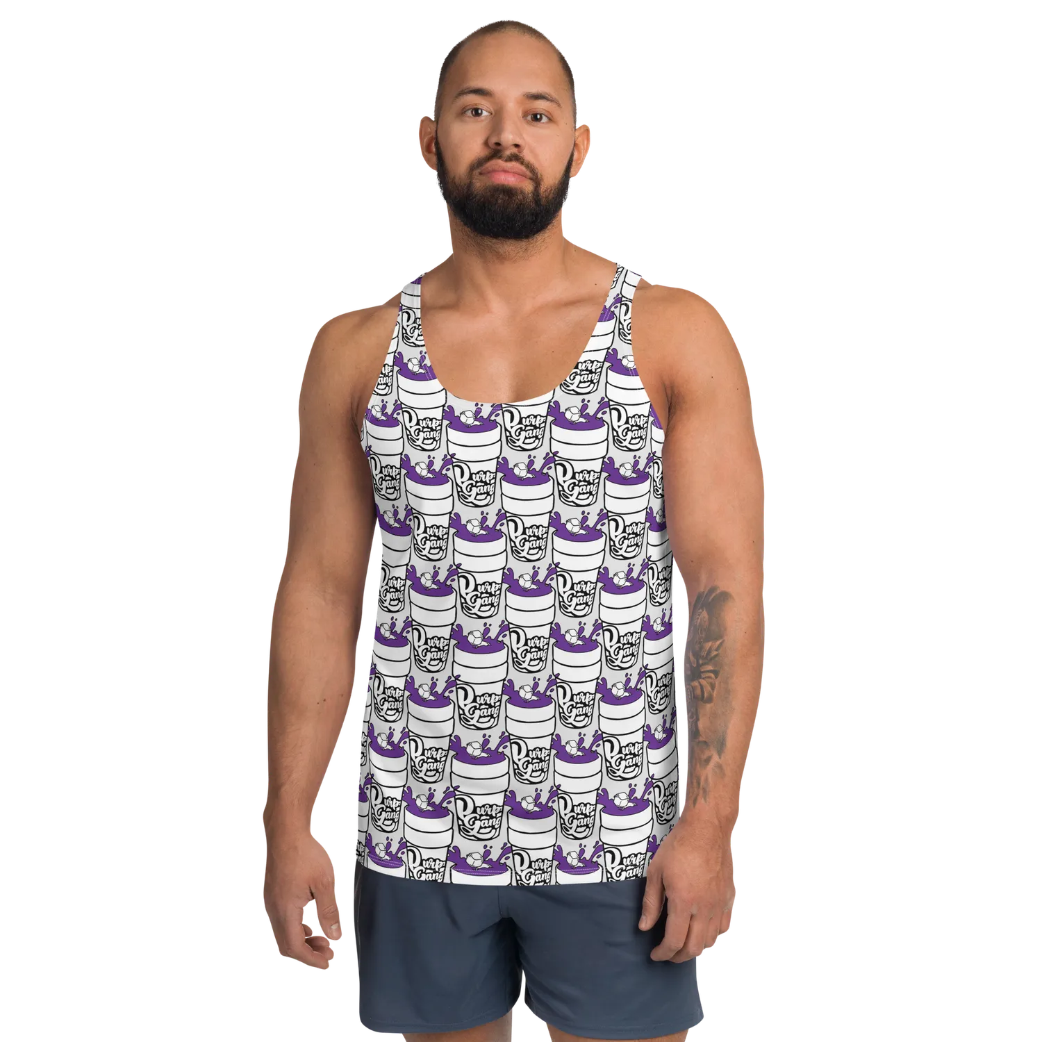 Razel Purp Gang Double Cup tanktop heren stretch