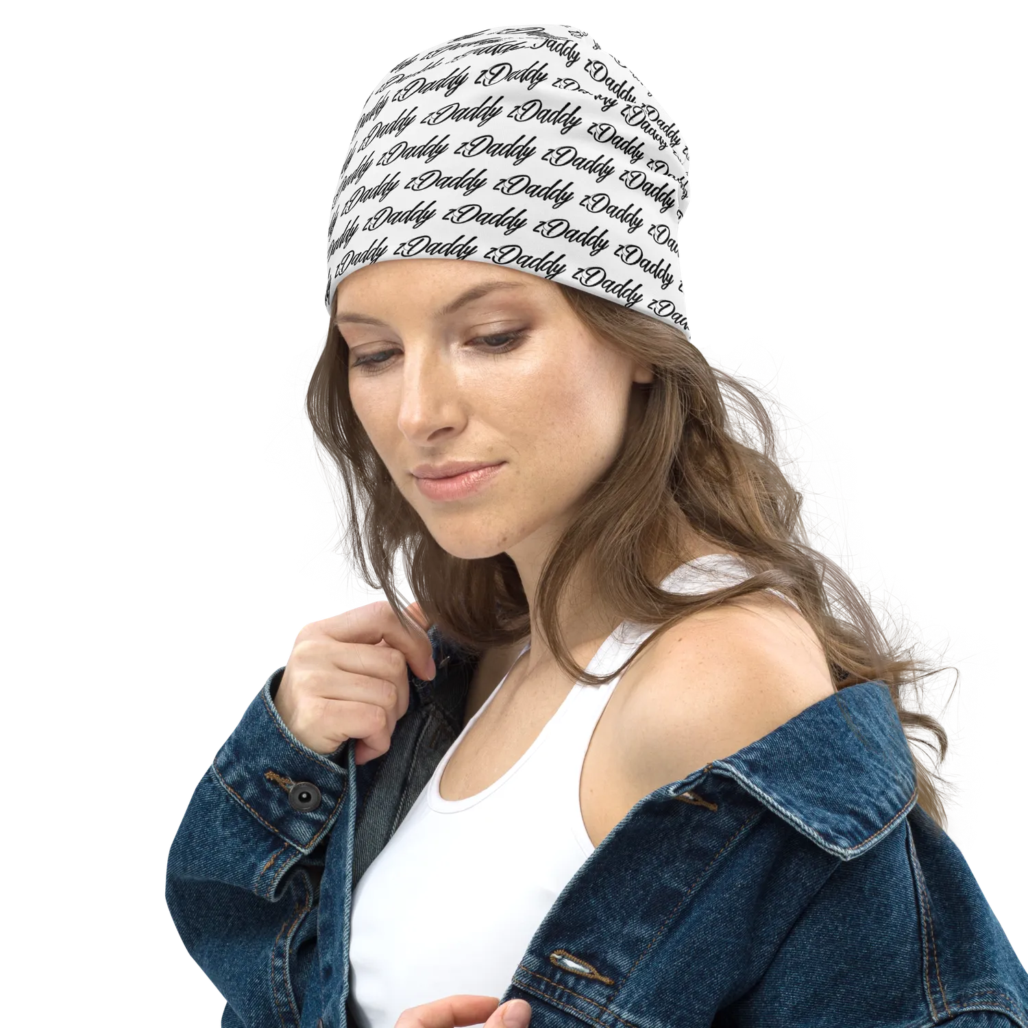 Razel zDaddy Motif Beanie muts dubbellaags zwart