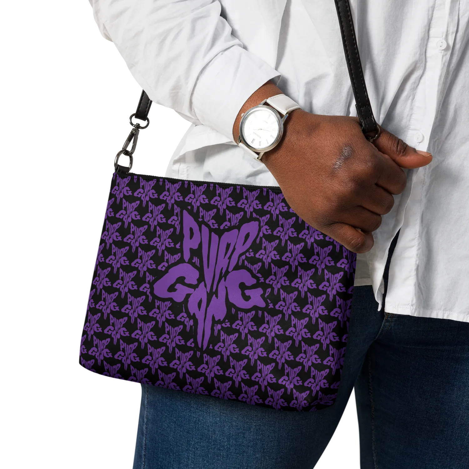 Razel Purp Gang Rock Star satchel zwart lederlook