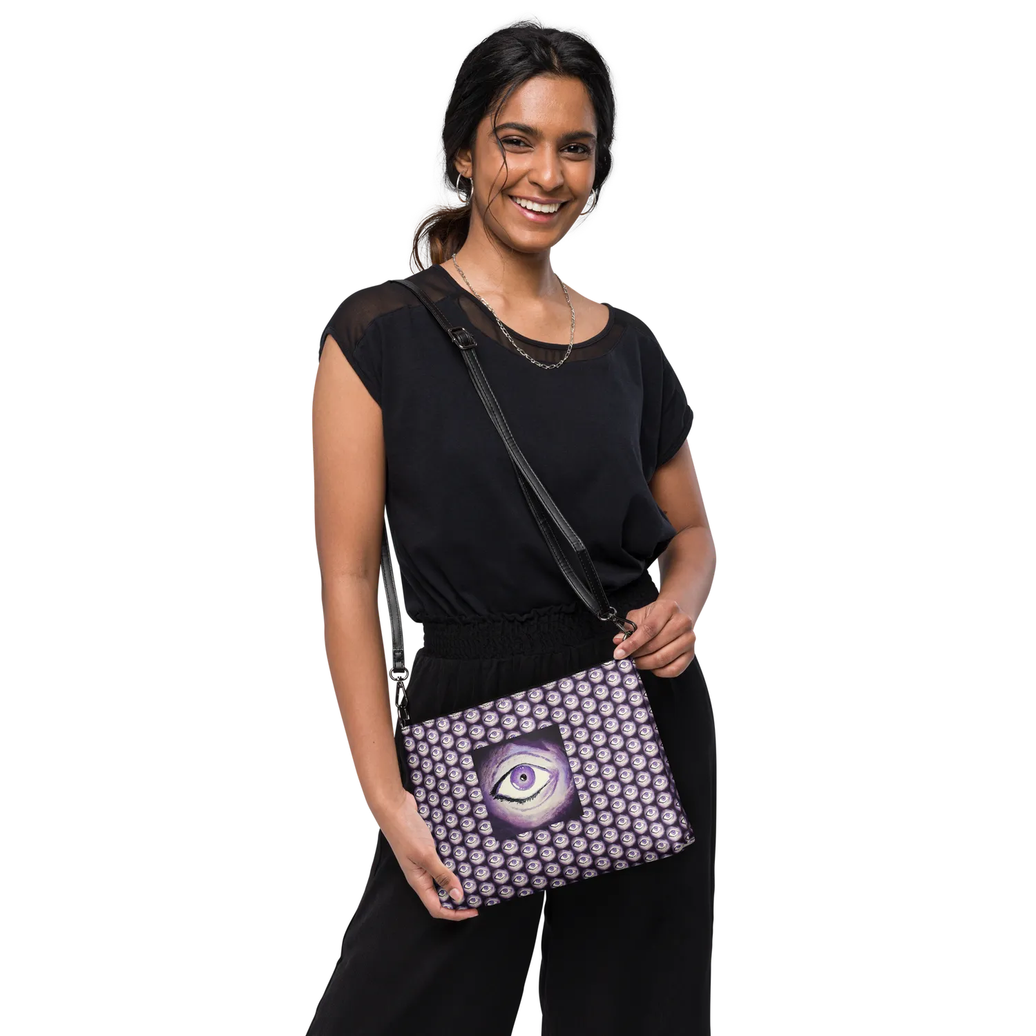 Razel Thousand Eyes satchel tas zwart met vakken