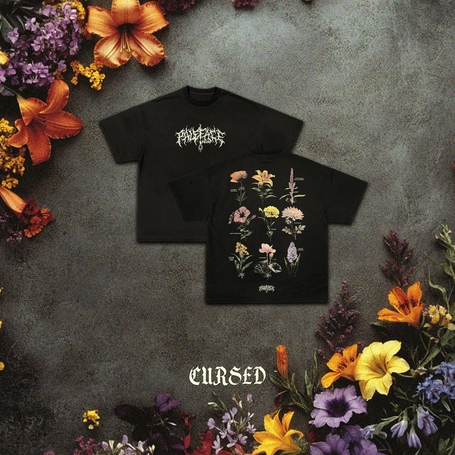 Paleface Swiss Hidden Flowers T-shirt maat L heavyweight