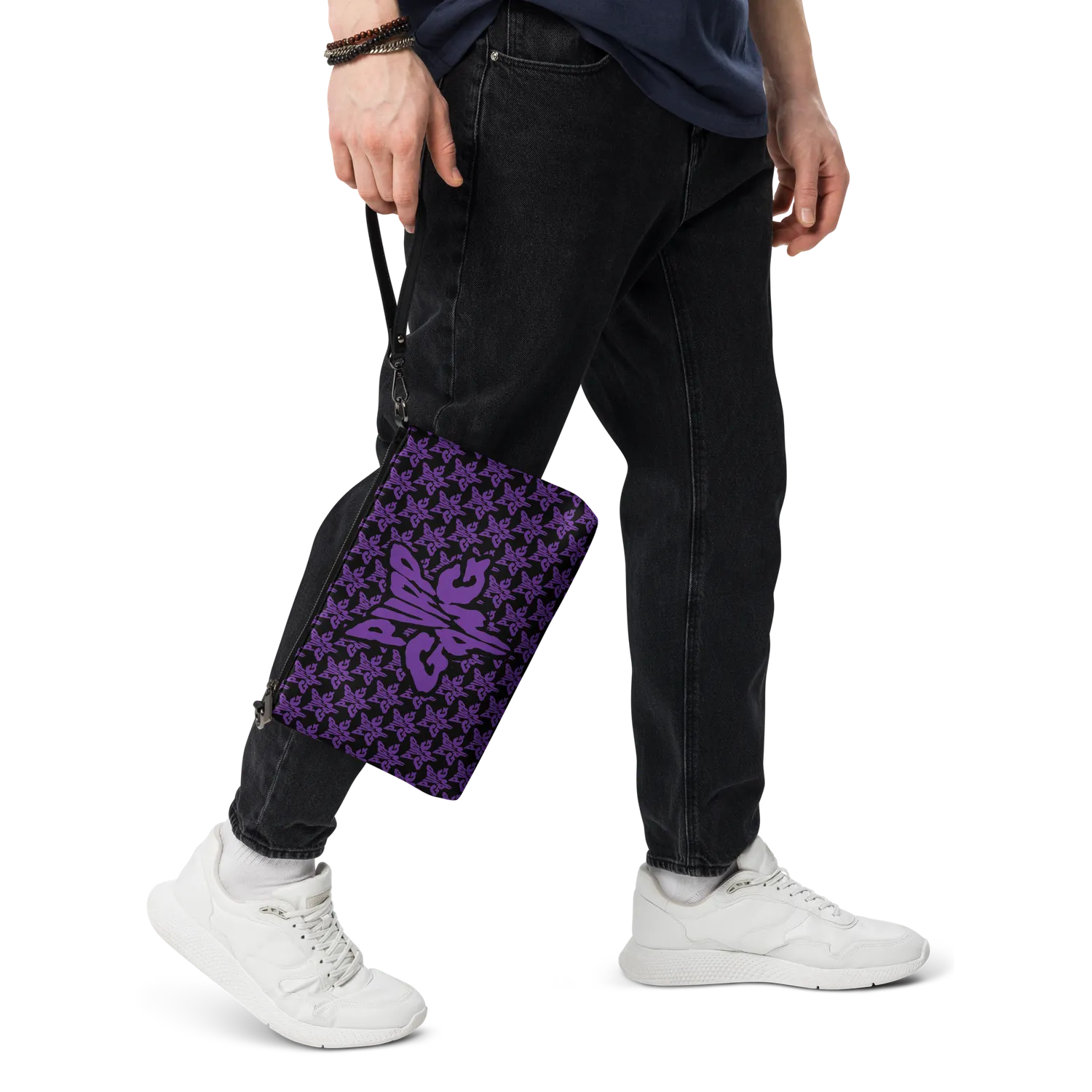 Razel Purp Gang Rock Star satchel zwart lederlook