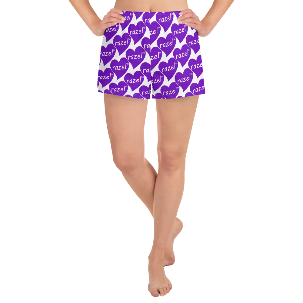 Razel Purple Hearted short dames gerecycled UPF50+