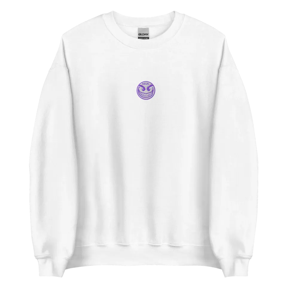 Razel Face Embroidered Crewneck Trui Zwart Geborduurd