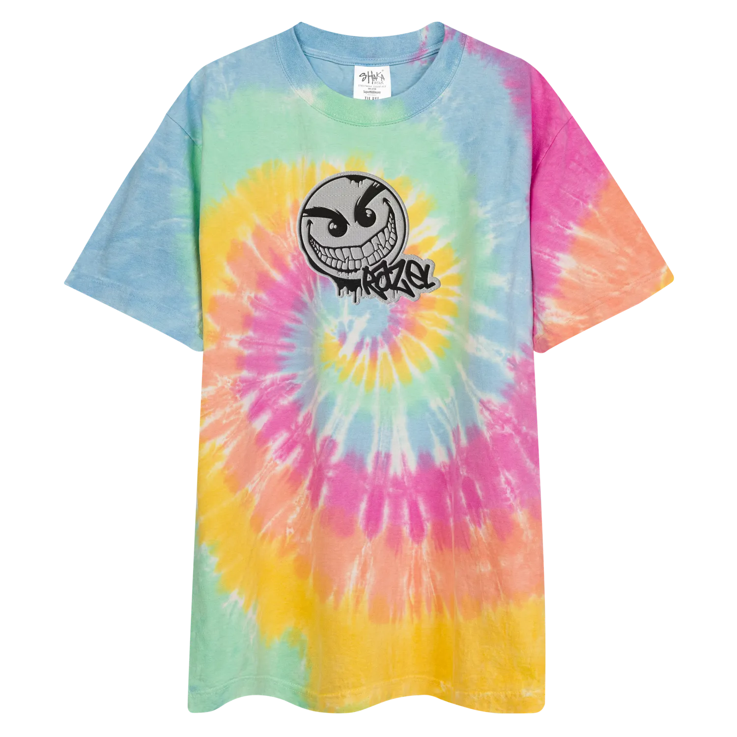 Razel Gang Drip Face Oversized Tie-Dye T-Shirt