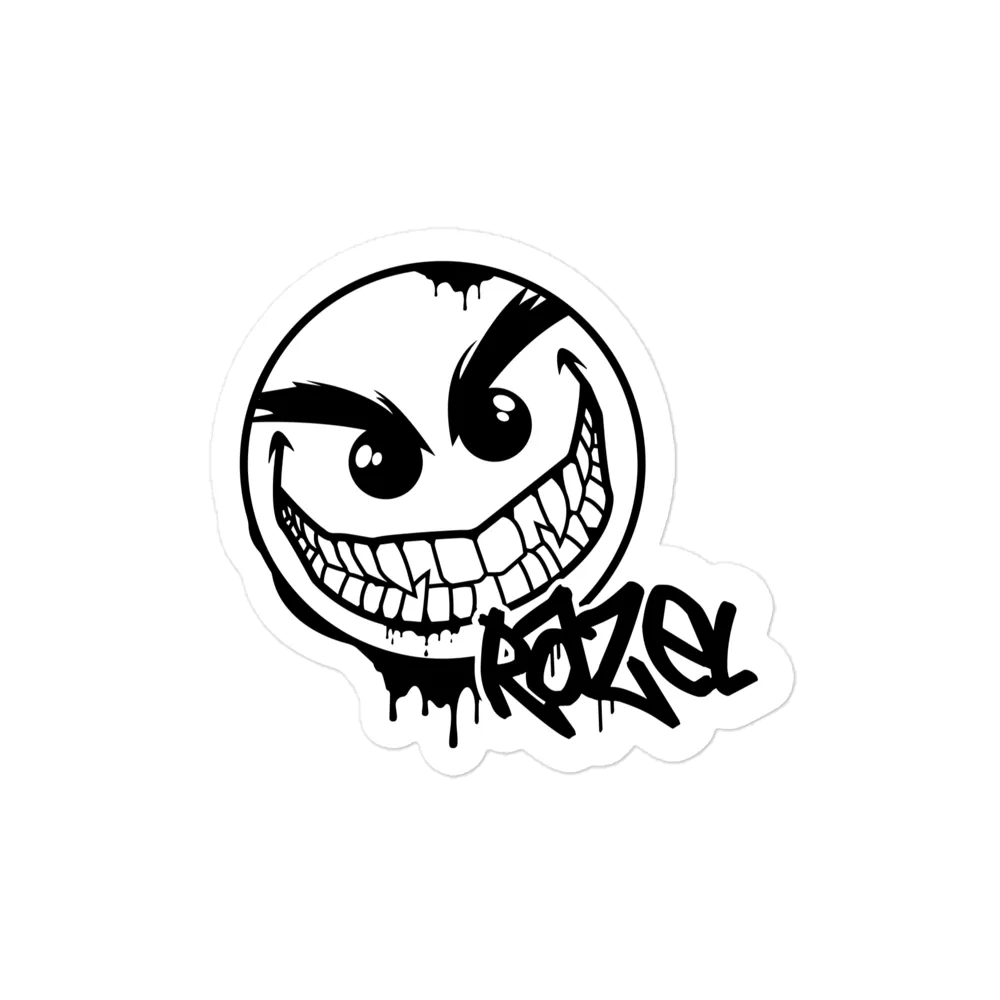 Razel Gang Drip Face sticker vinyl 3x3 bubbelvrij