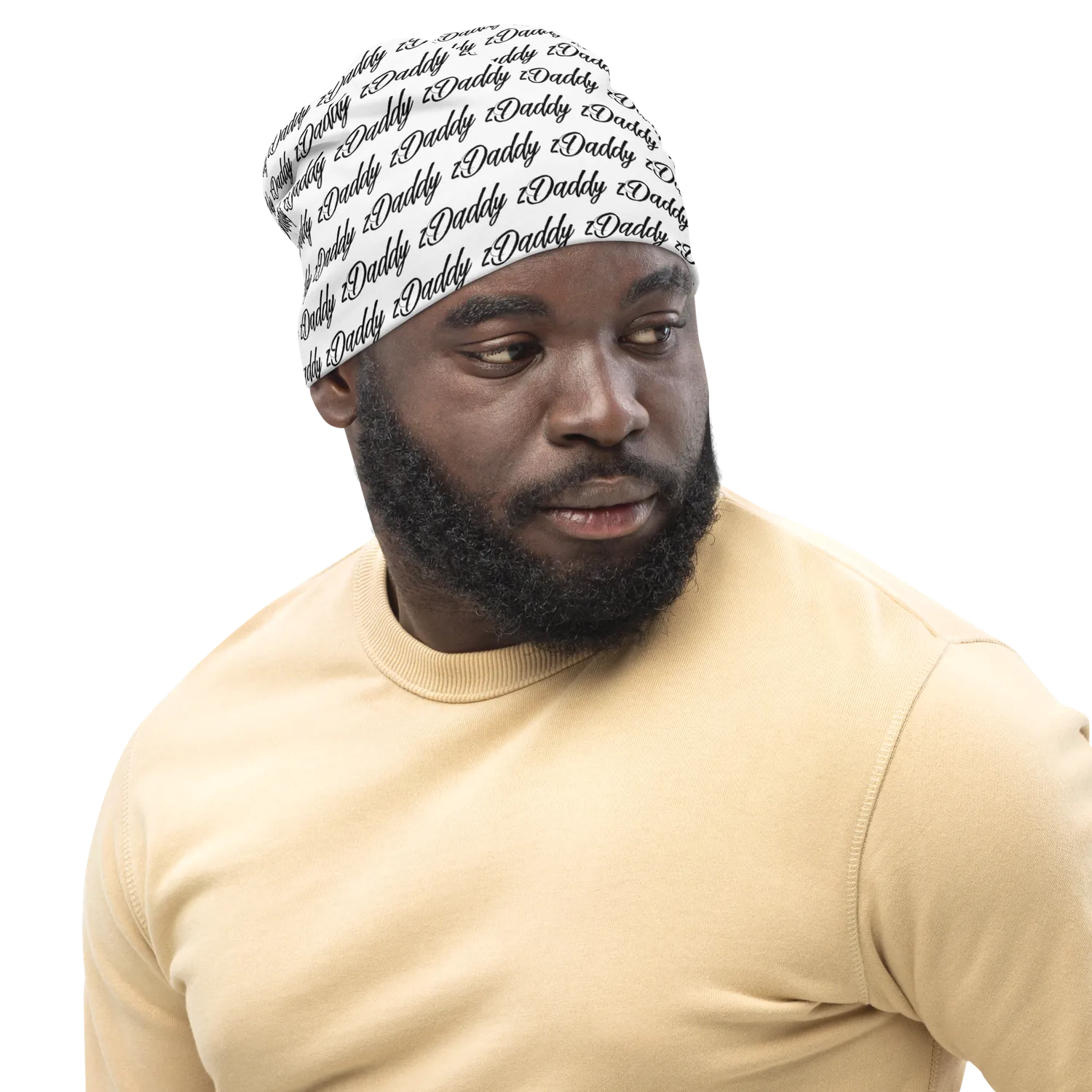 Razel zDaddy Motif Beanie muts dubbellaags zwart