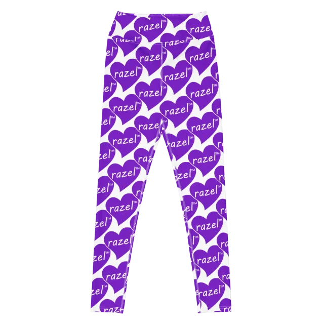 Razel Purple Hearted Legging Motif stretch
