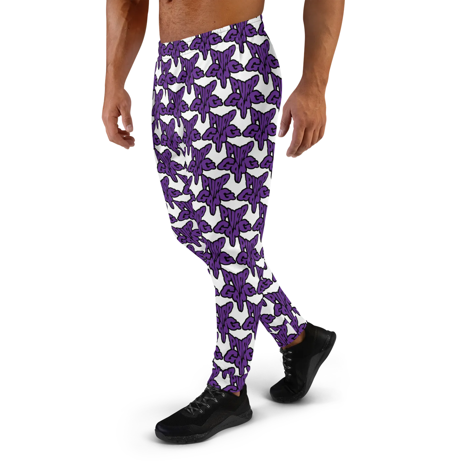 Razel Purp Gang Rock Star Joggers Heren Slim Fit Fleece