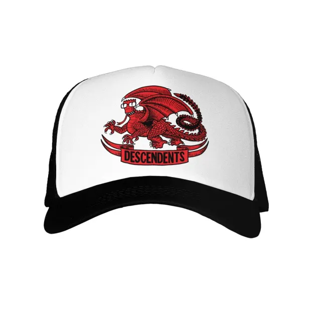 Descendents Dragon trucker pet wit zwart snapback