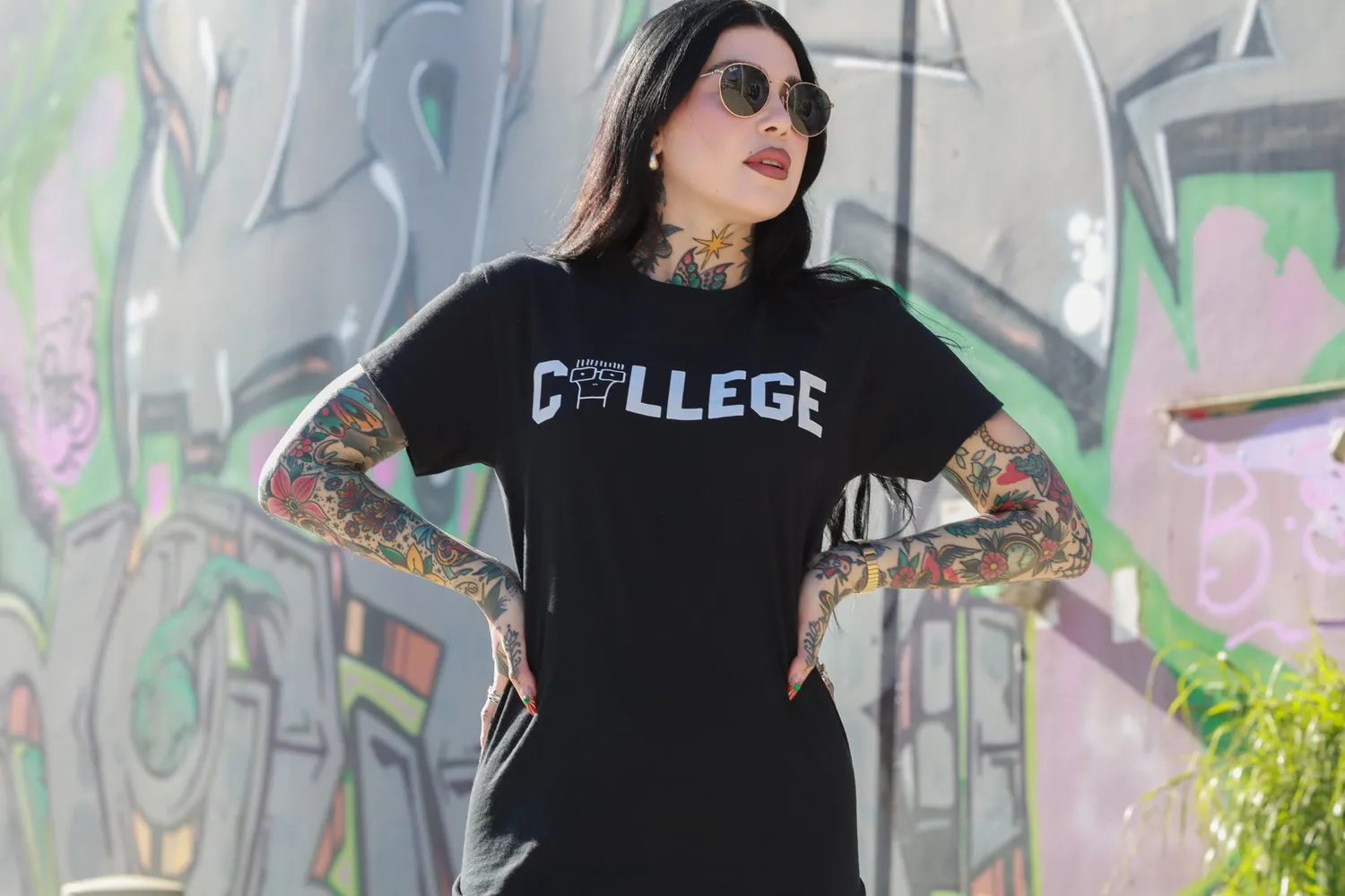 Descendents College T-shirt zwart katoen S-5X