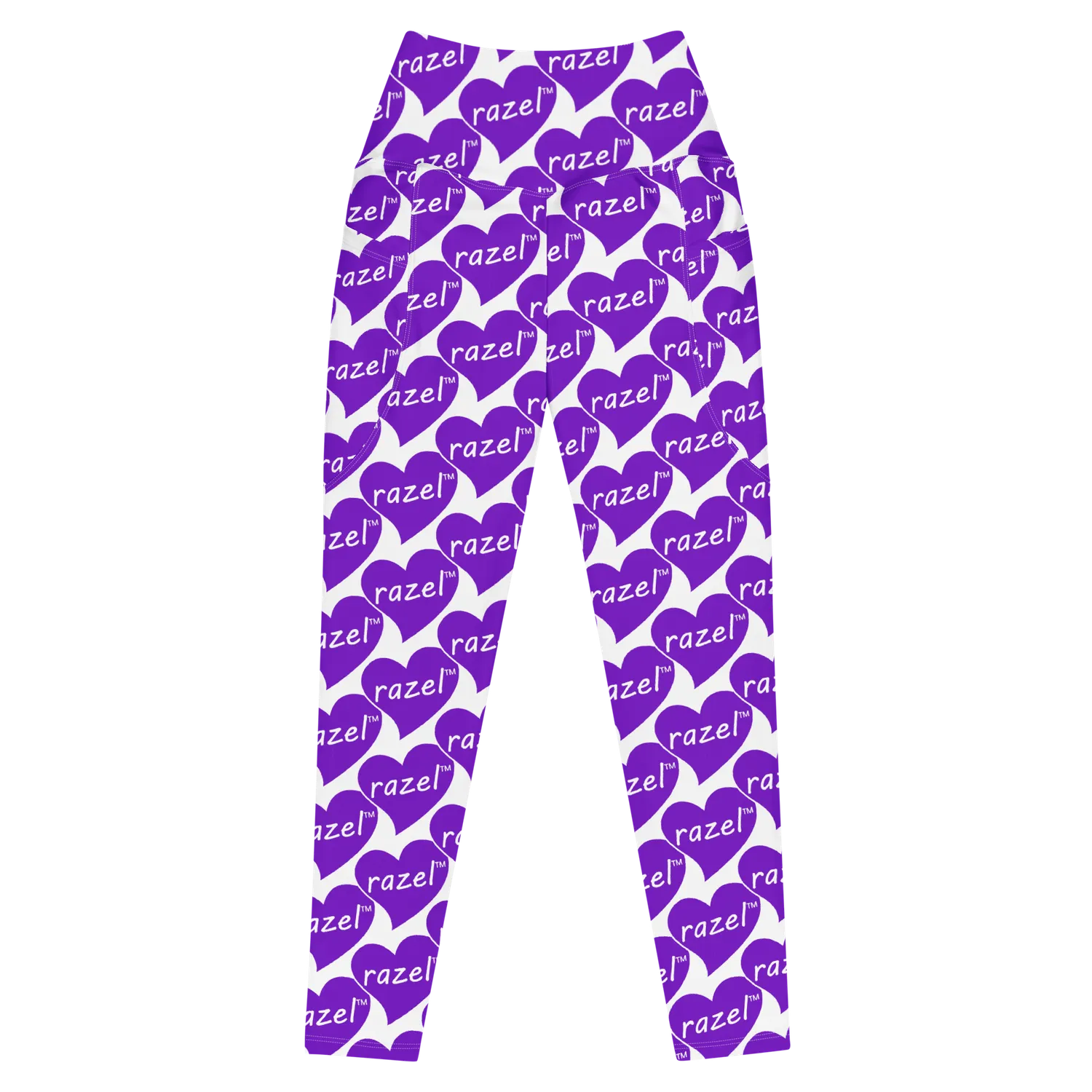 Razel Purple Hearted Pocket Legging M High-Waist