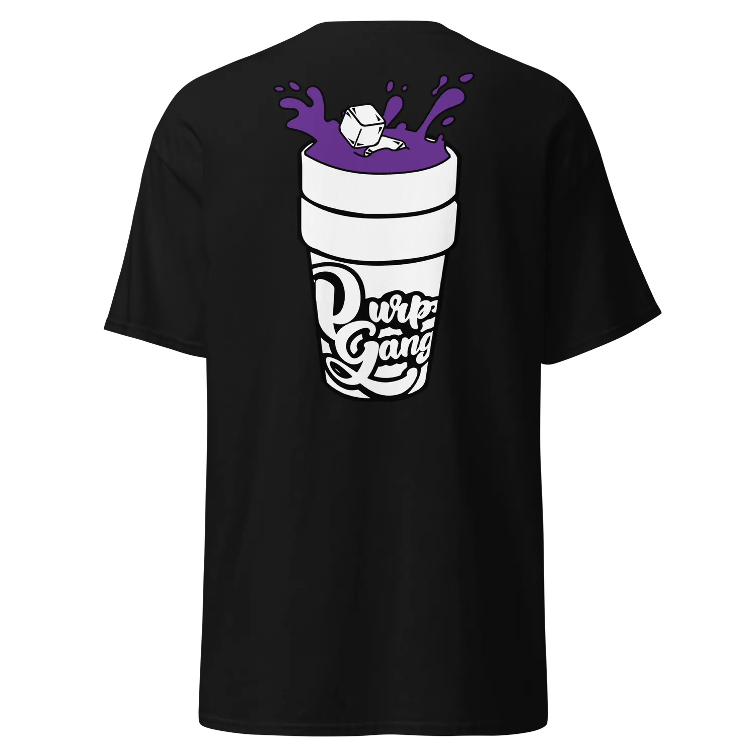 Razel Purp Gang Double Cup T-shirt Zwart Katoen