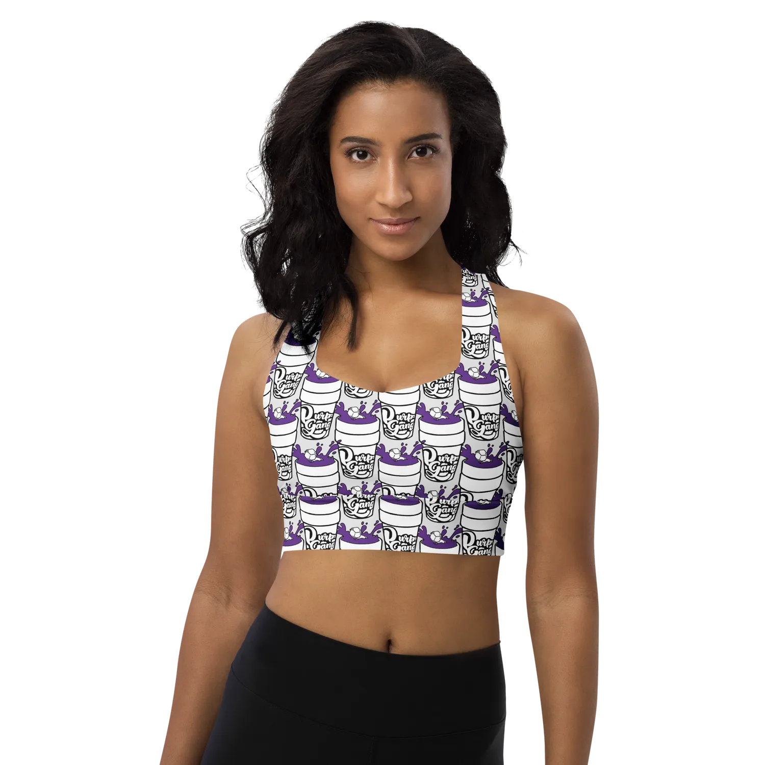 Razel Purp Gang Double Cup Crop top met padding