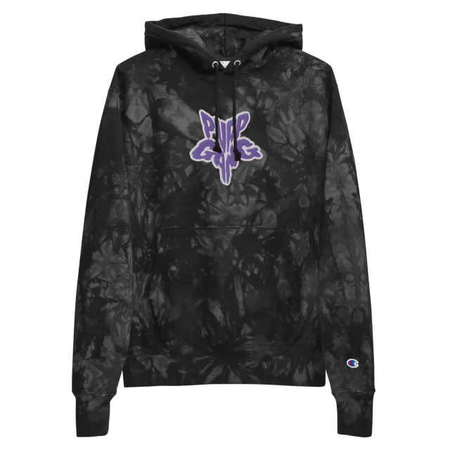Razel Purp Gang Rock Star Champion Hoodie zwart tie-dye