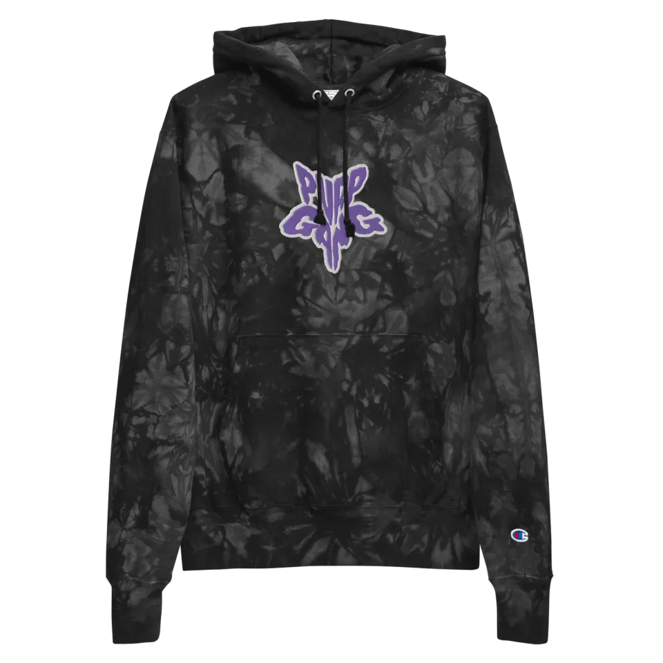 Razel Purp Gang Rock Star Champion Hoodie zwart tie-dye