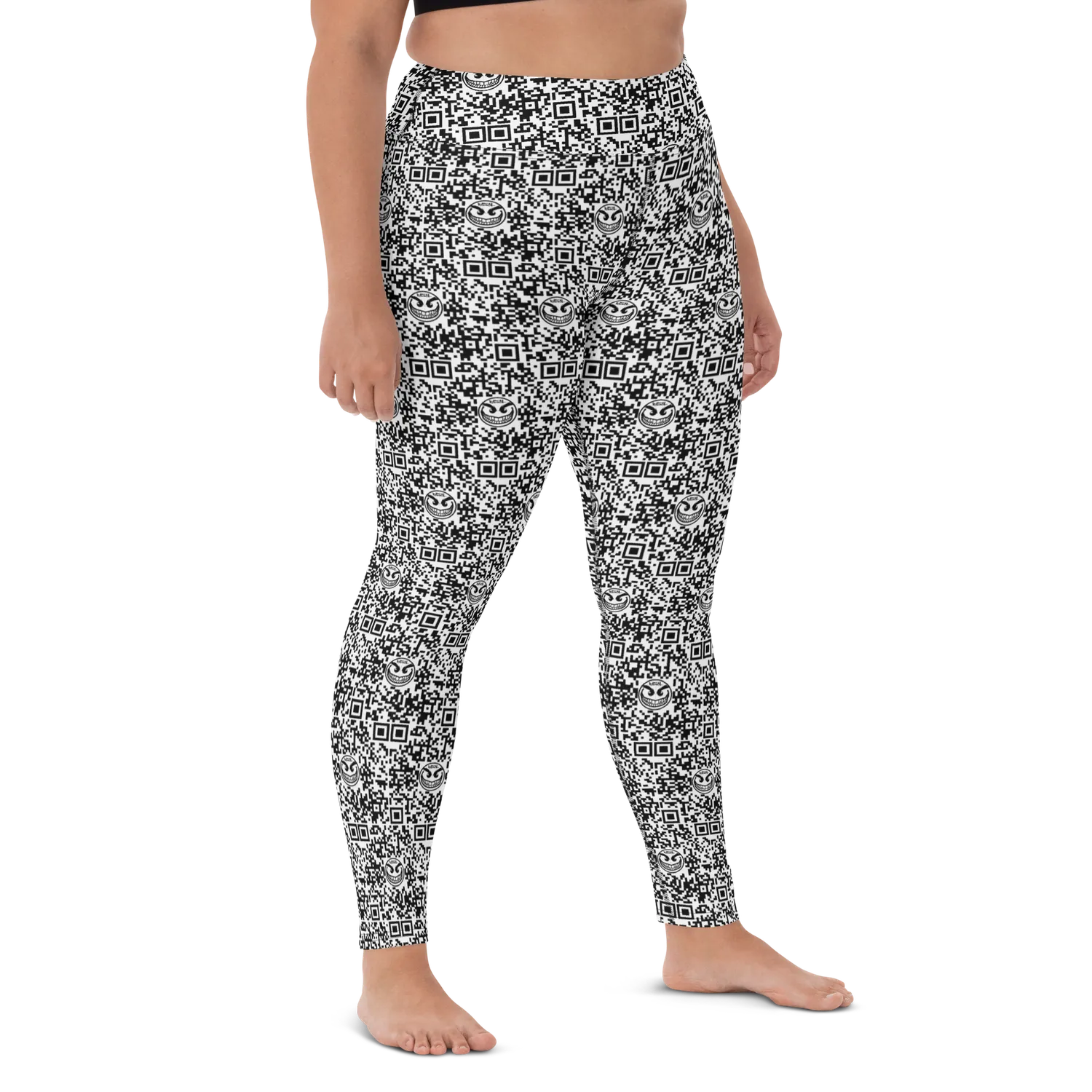 Razel Face QR Code Legging hoge taille stretch