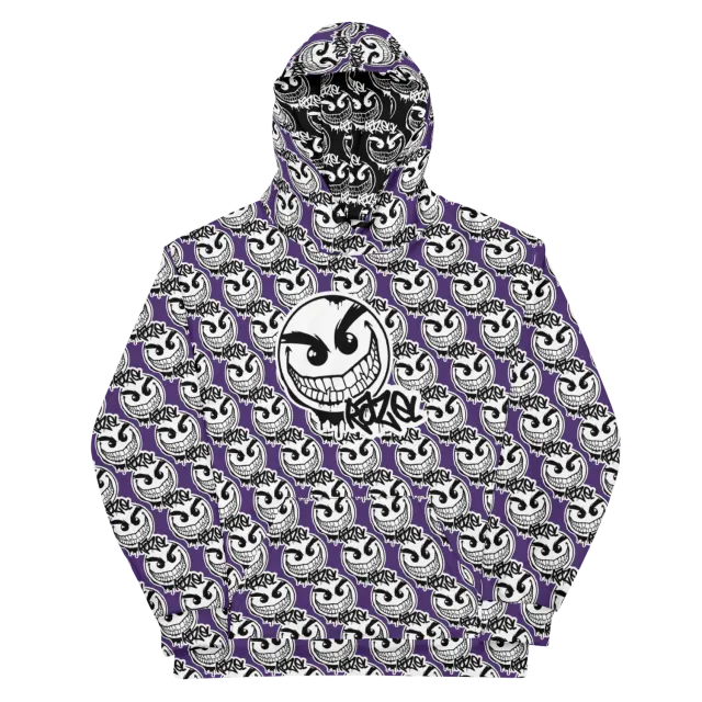 Razel Gang Drip Face Motif hoodie fleece unisex
