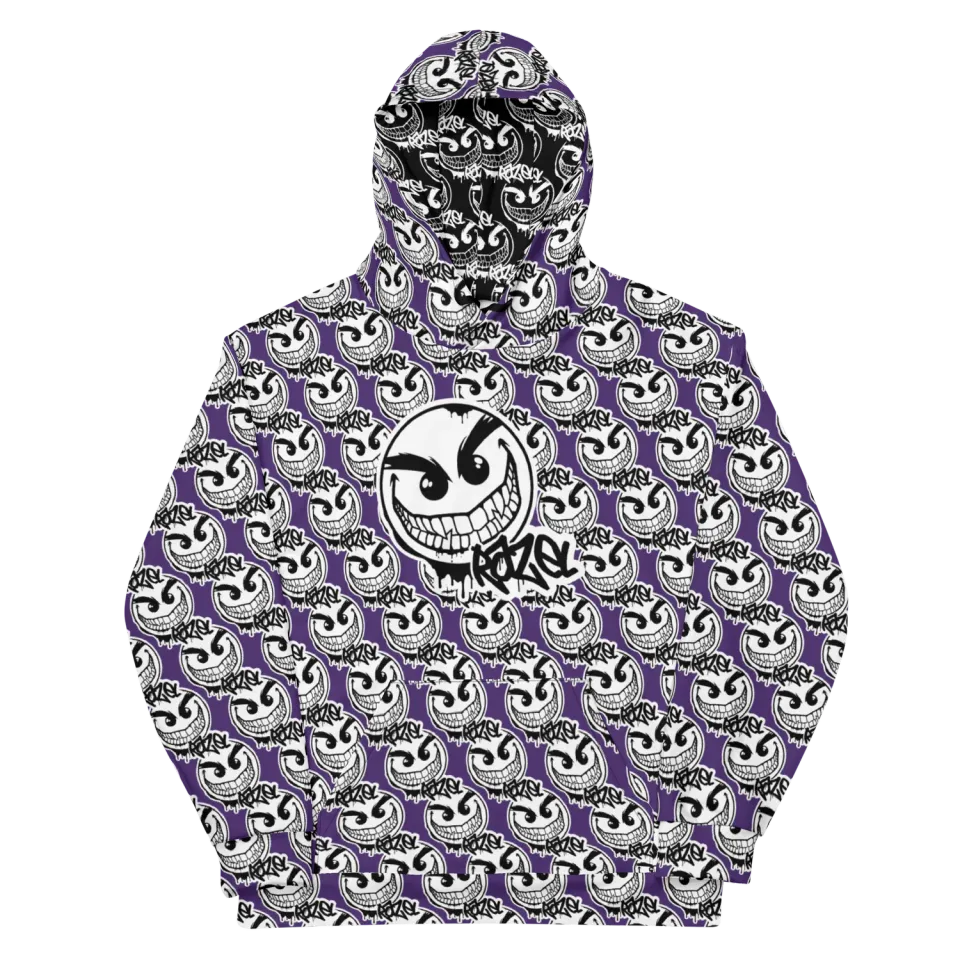 Razel Gang Drip Face Motif hoodie fleece unisex