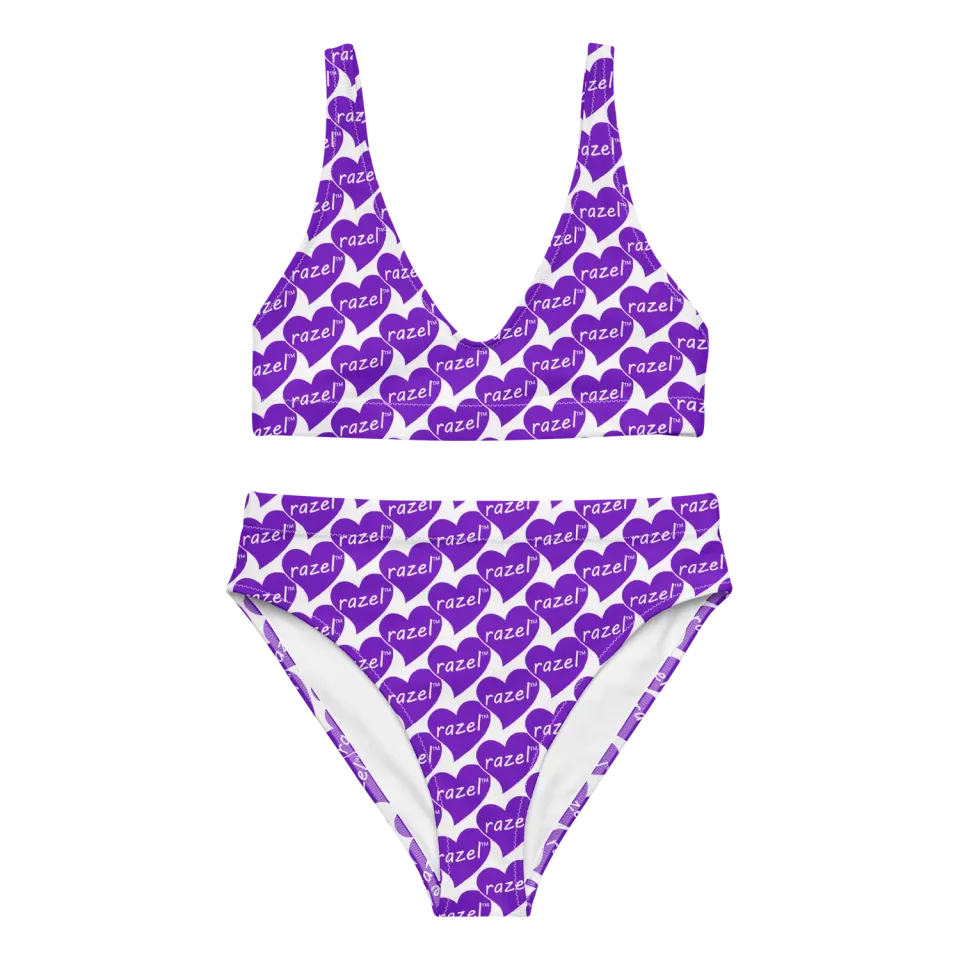 Razel Purple Hearted bikini paars met vulling maat M