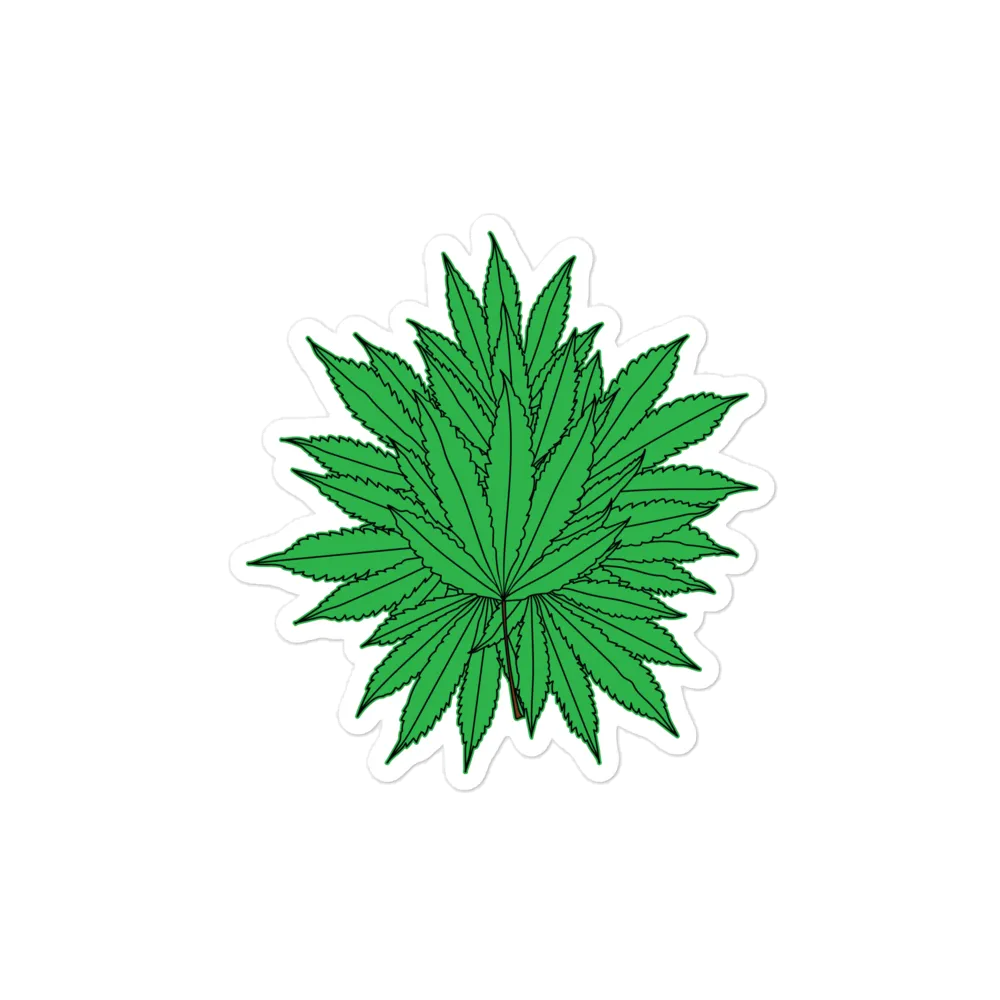 Razel Marijuana Tree Star sticker vinyl 3 maten