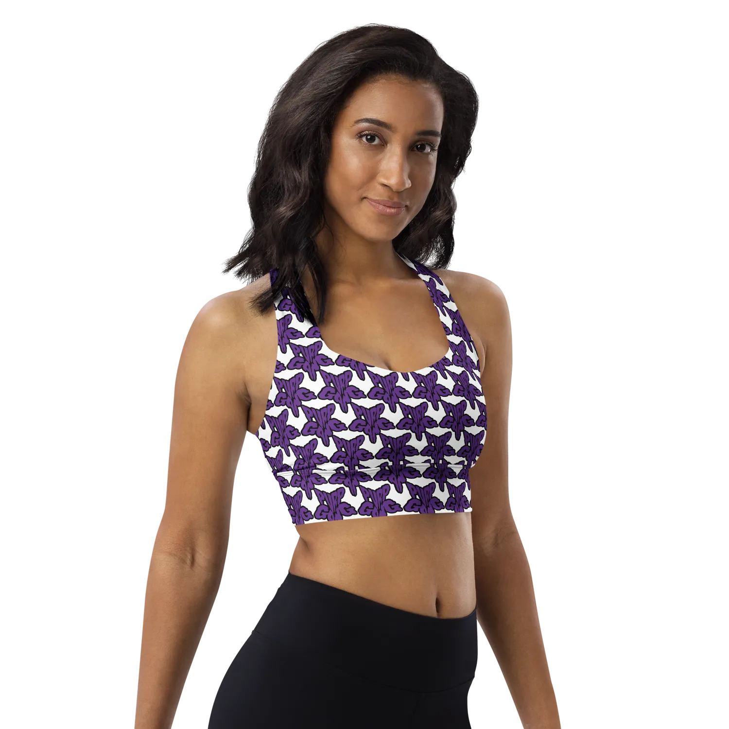 Razel Purp Gang Rock Star Motif crop top zwart sport