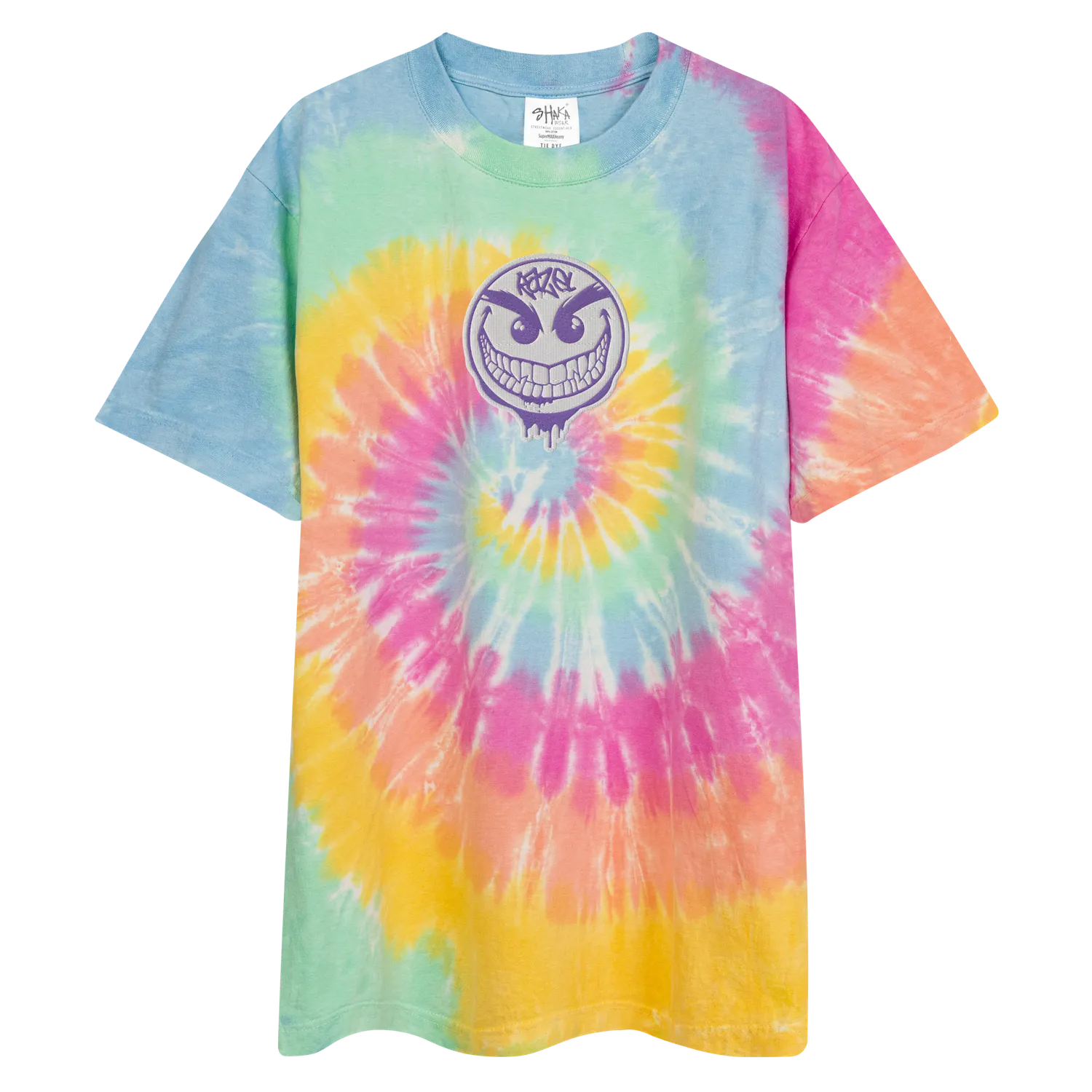 Razel Drip Face oversized tie-dye T-shirt katoen