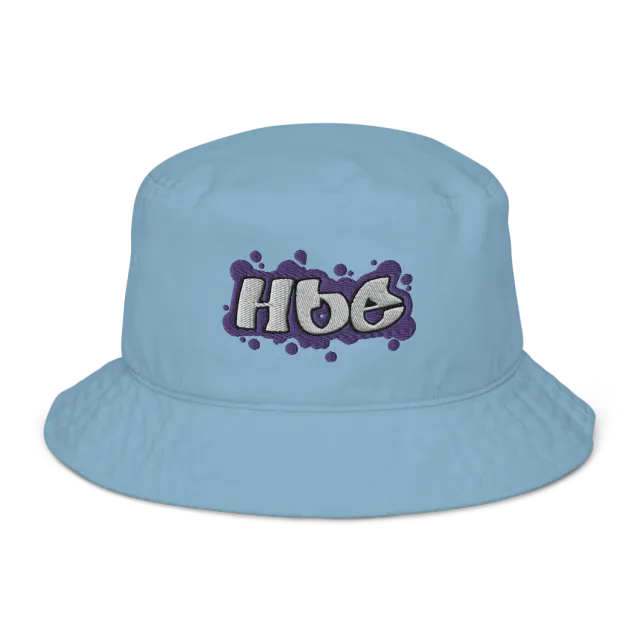 Razel Hoe bucket hat zwart katoen borduursel