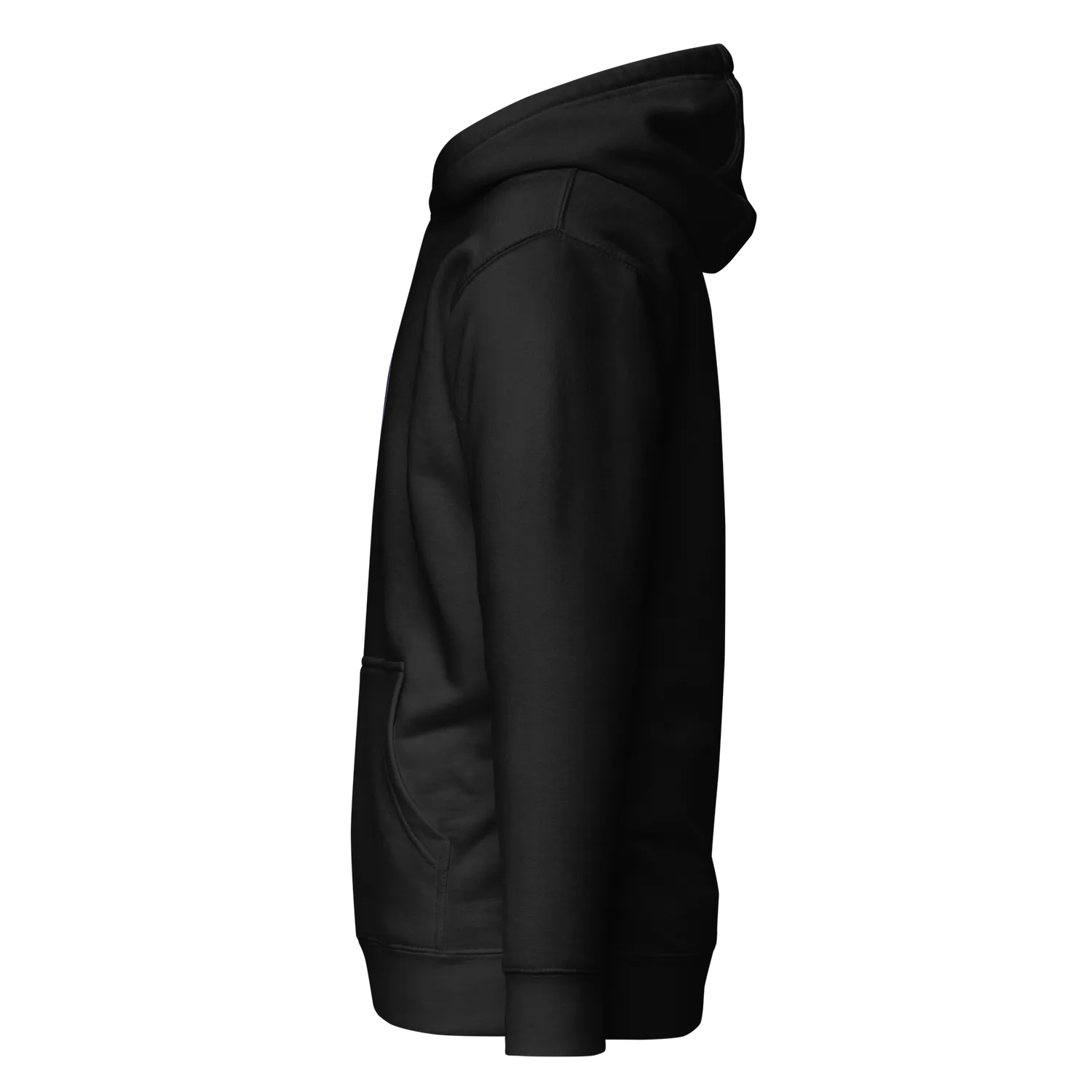 Razel Face Hoodie zwart geborduurd fleece
