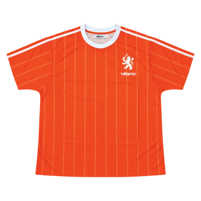 Tiësto Dance Life Jersey voetbalshirt oranje/wit polyester