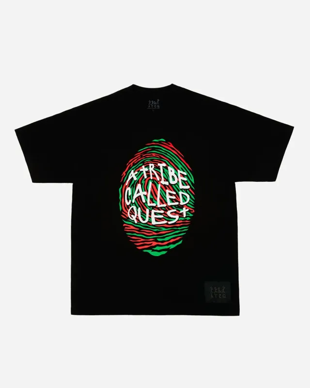 Tribe Called Quest ATCQ Thumbprint T-shirt katoen rood groen
