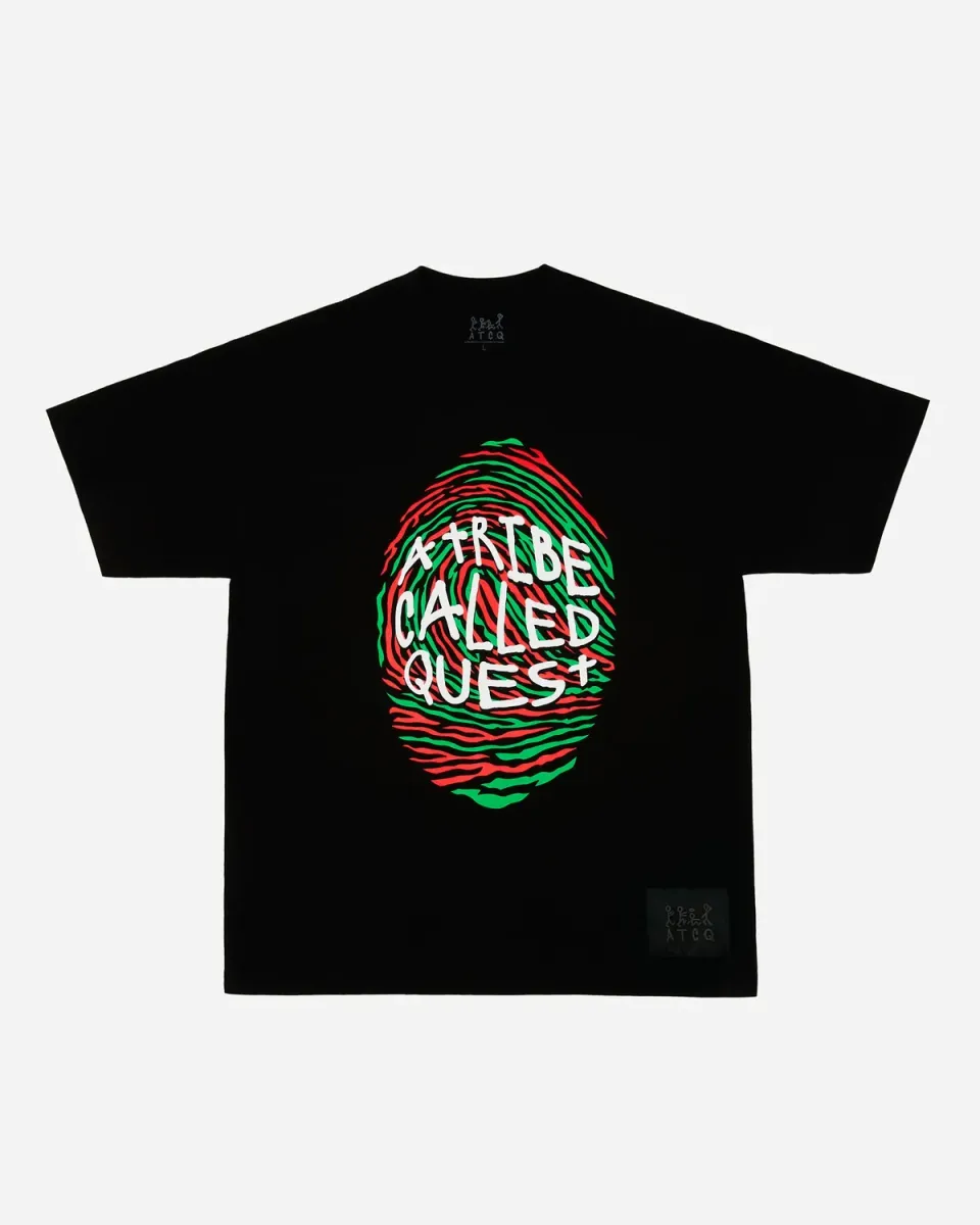 Tribe Called Quest ATCQ Thumbprint T-shirt katoen rood groen