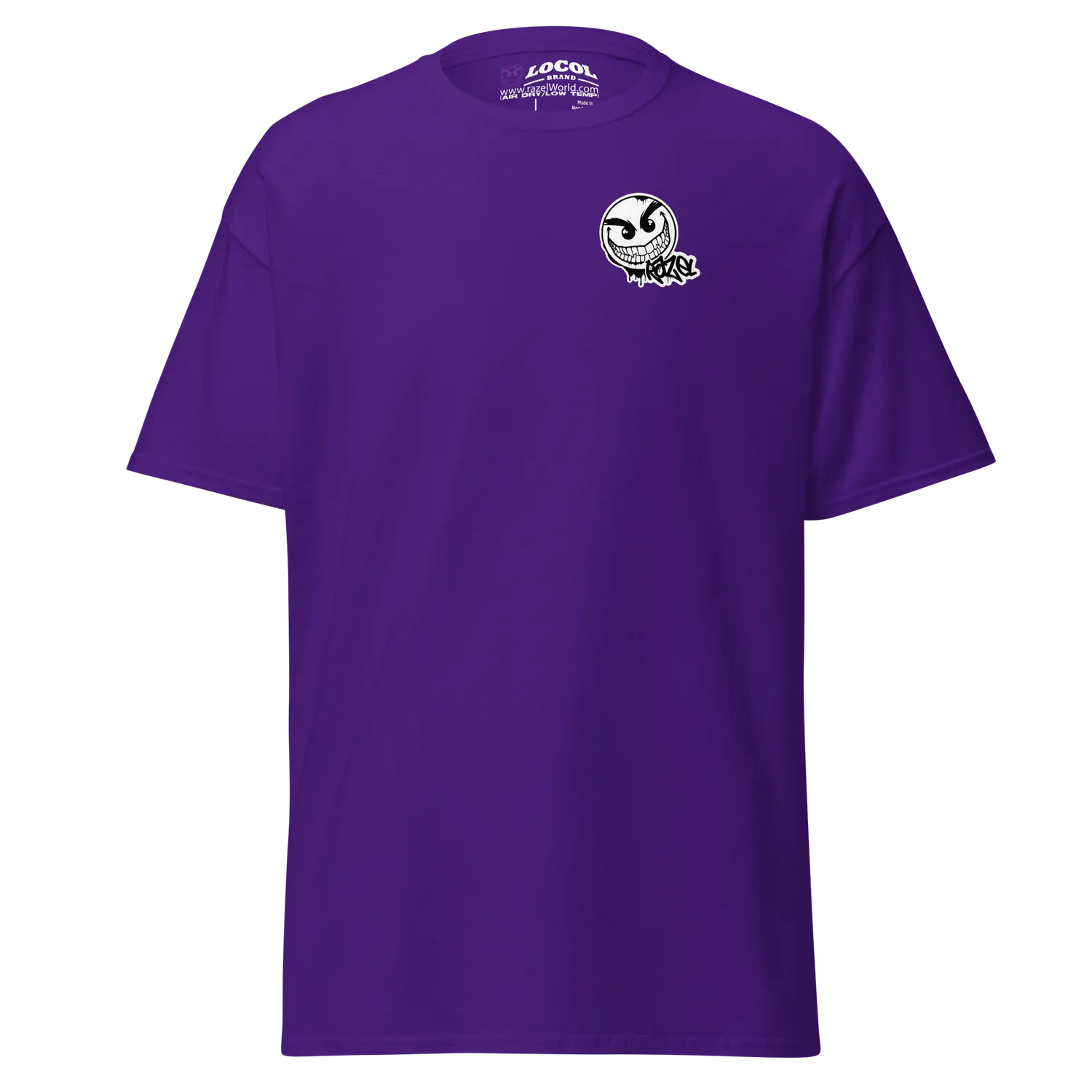 Razel Gang Drip Face t-shirt zwart katoen